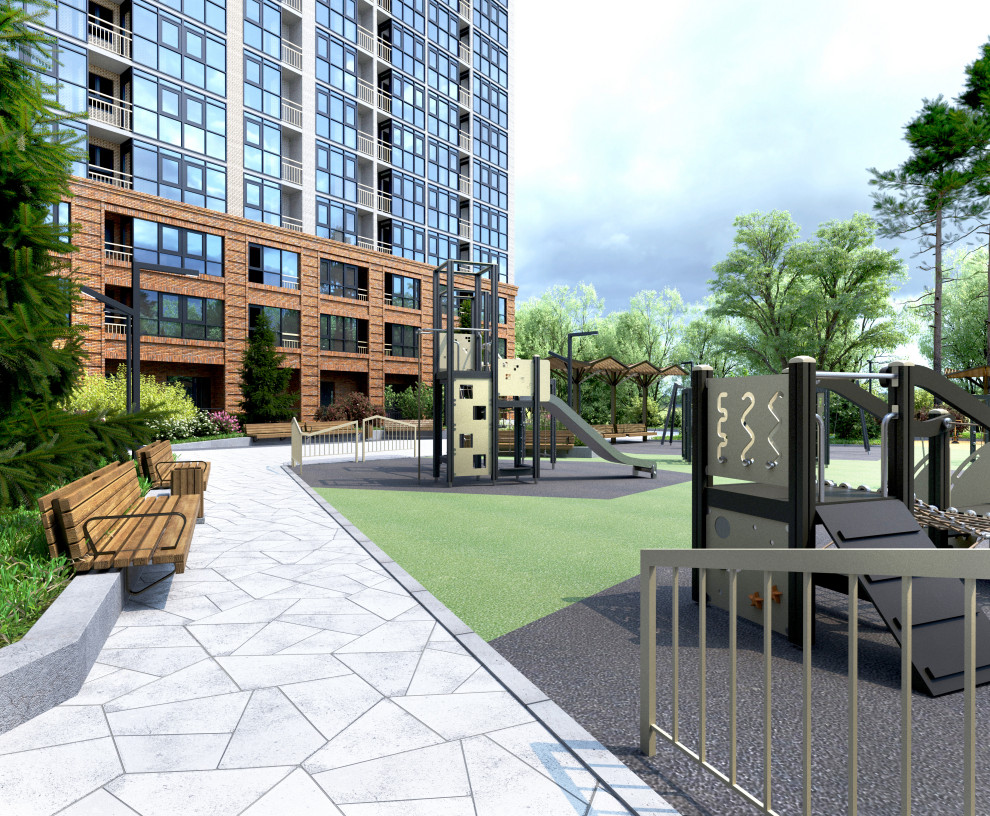 Благоустройство ЖК "НОРМАНДИЯ НЕМАН", СК "СТРИЖИ", Новосибирск