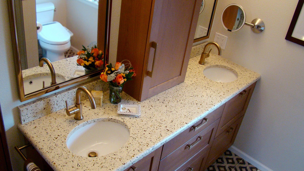 Inspiration for a transitional home design remodel in Denver