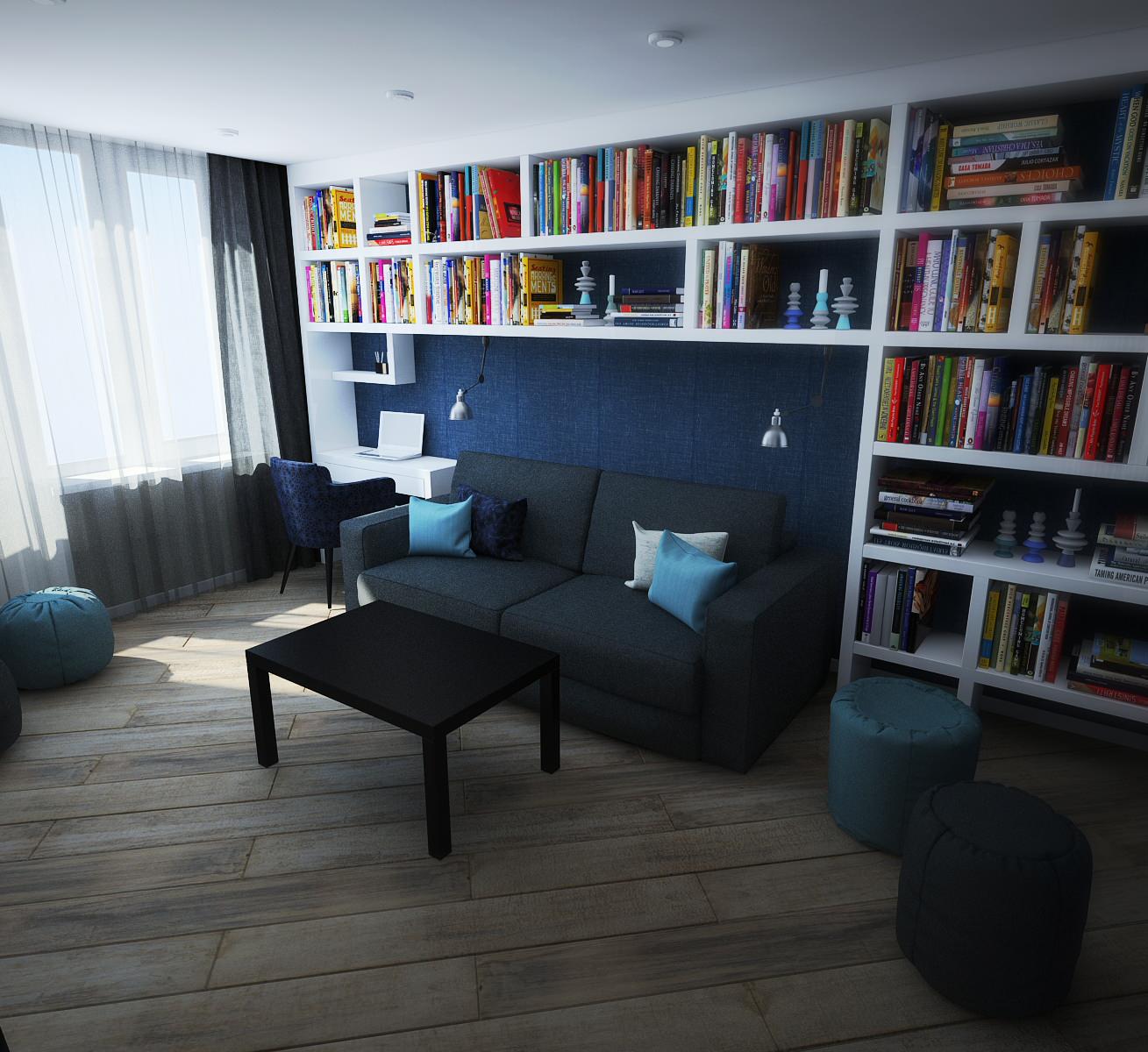 Проект 1-к квартиры для молодой пары