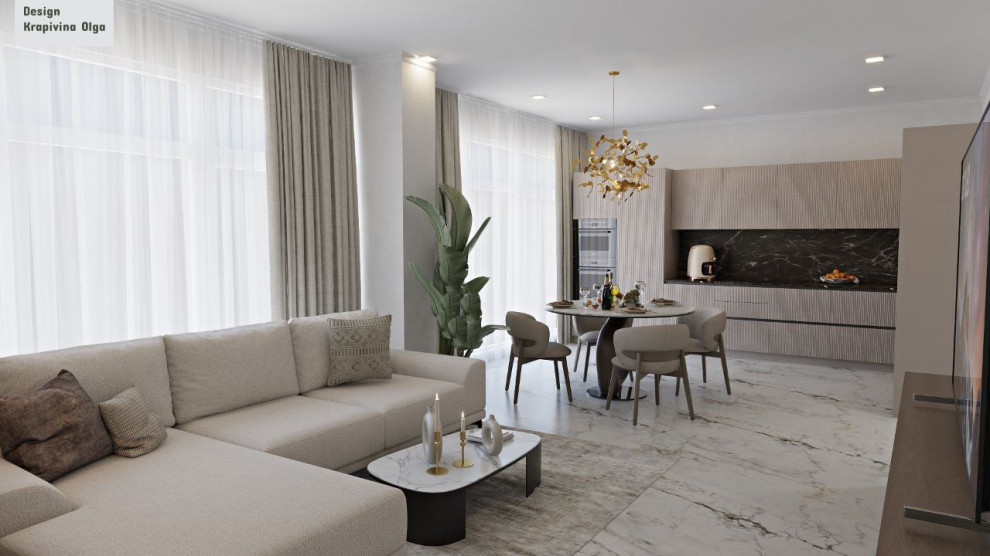 Кухня-гостиная. ЖК "HIGH LIFE"