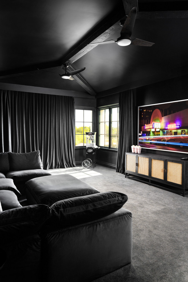 Organic, Wellness-Focused Residence - Transitional - Home Theater ...