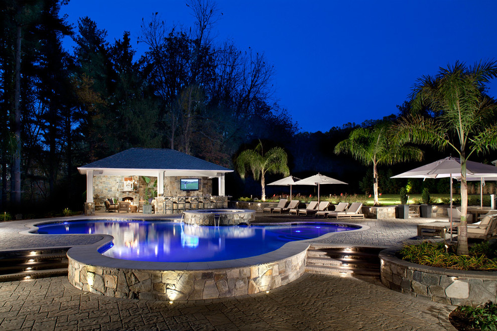 Example of a transitional pool design in Baltimore