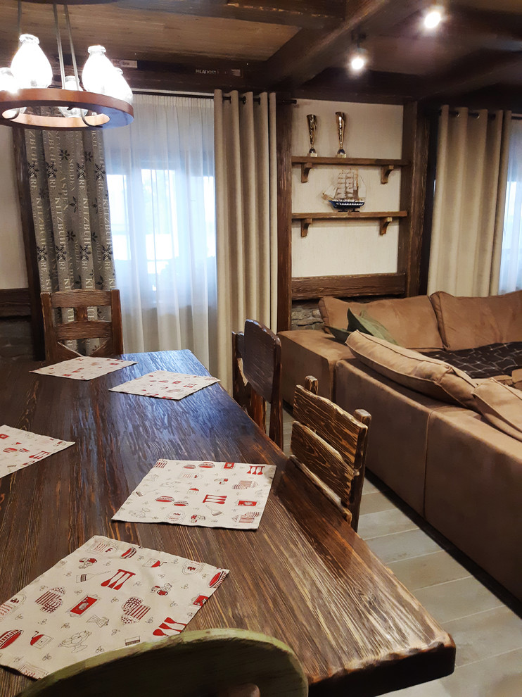 Гостиная в стиле шале