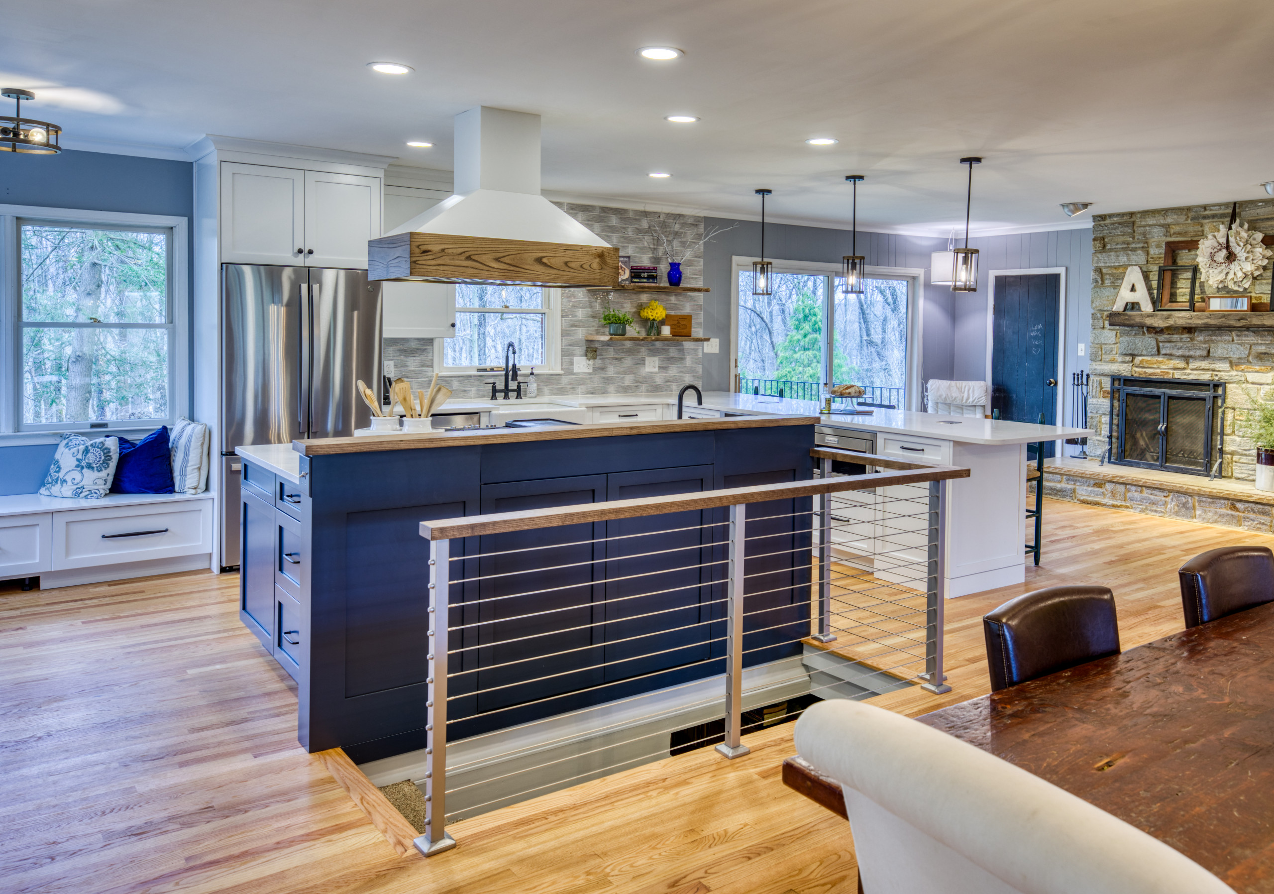 Montford- Modern Day Two Tones Kitchen with a Mix of Farmhouse