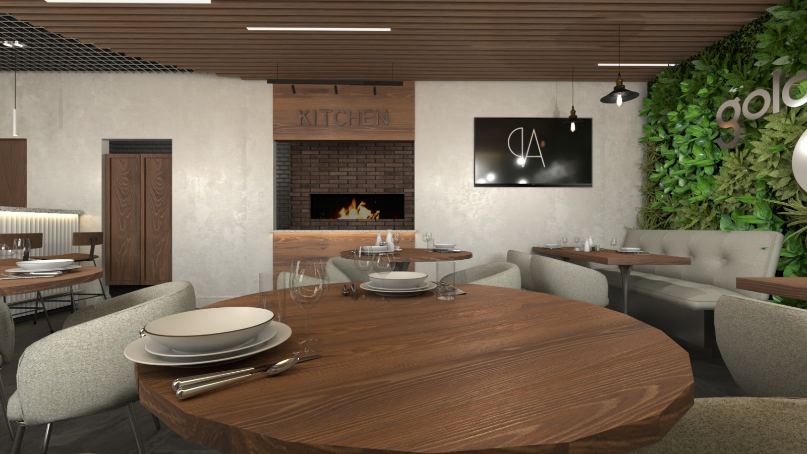 Дизайн интерьера кафе