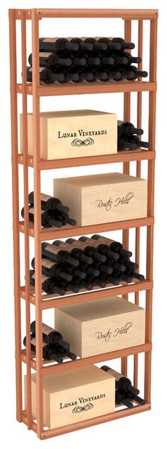 Rectangular Wine Storage Bin, Redwood, Unstained