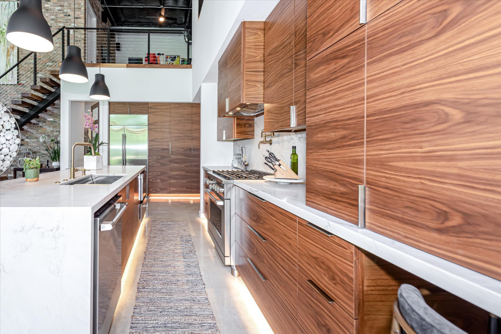 Mid Century Modern - Industrial - Kitchen - Houston - by Outer Image ... - Mid Century Modern Industrial Kitchen Designs