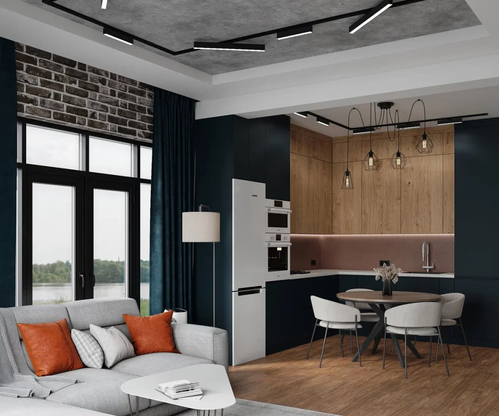 КП Дубки-парк, 100кв «Современный стиль, с элементами лофта»