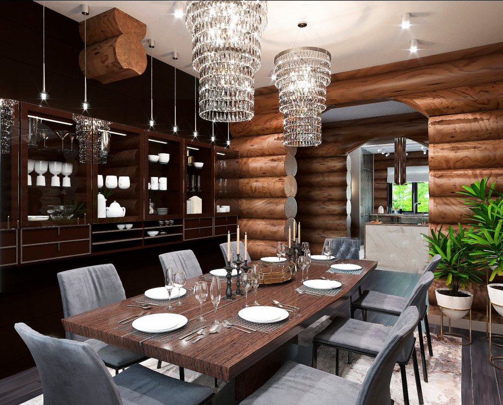 Дизайн-проект загородного дома из дикого бруса