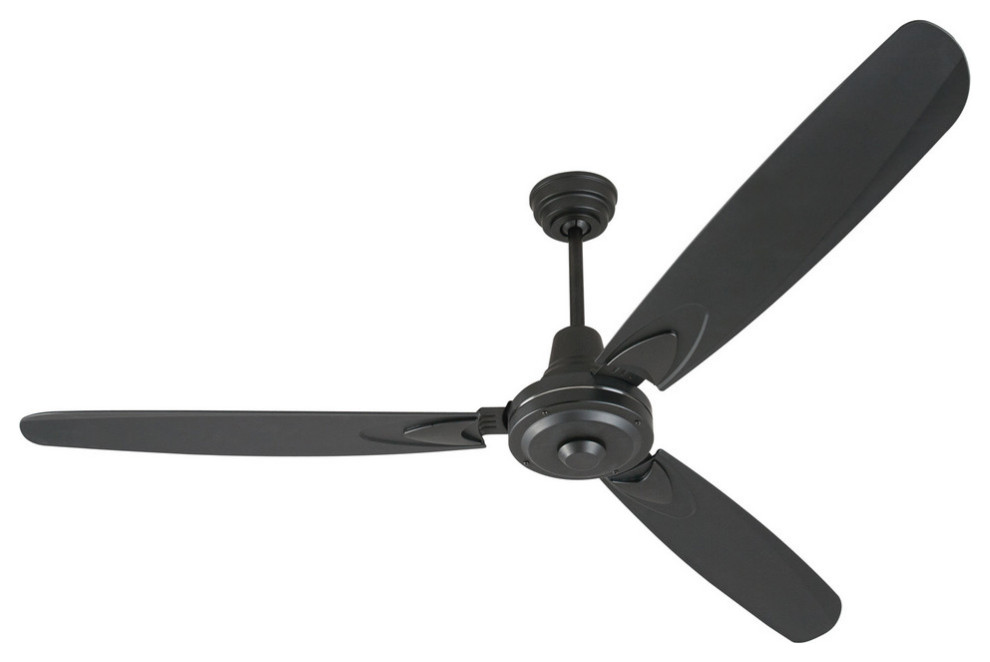 58" Velocity Ceiling Fan, Flat Black