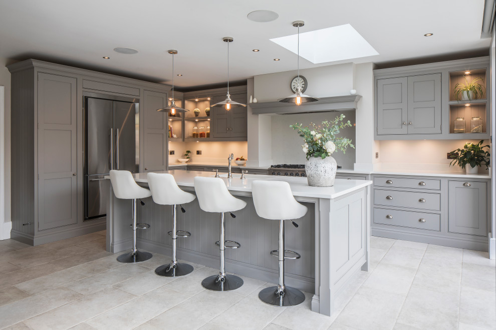 Design ideas for a large classic kitchen in Sussex.