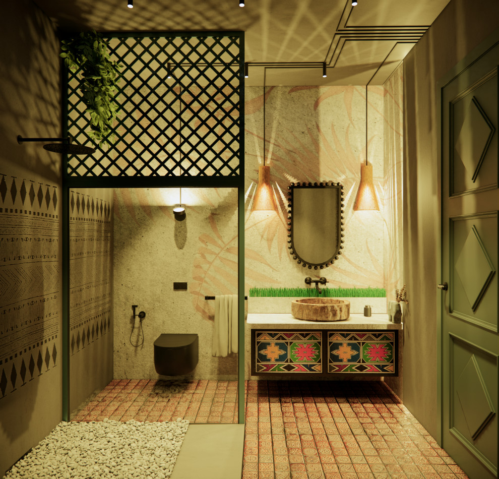 Брутализм. Гостевой санузел.