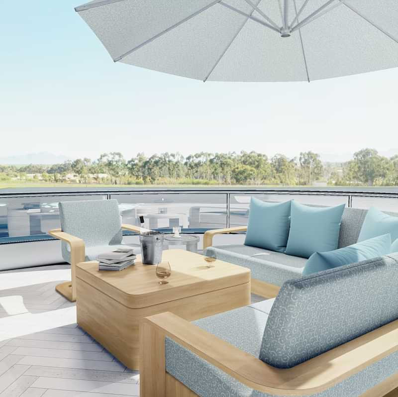 Example of a beach style rooftop rooftop metal railing deck design in Philadelphia