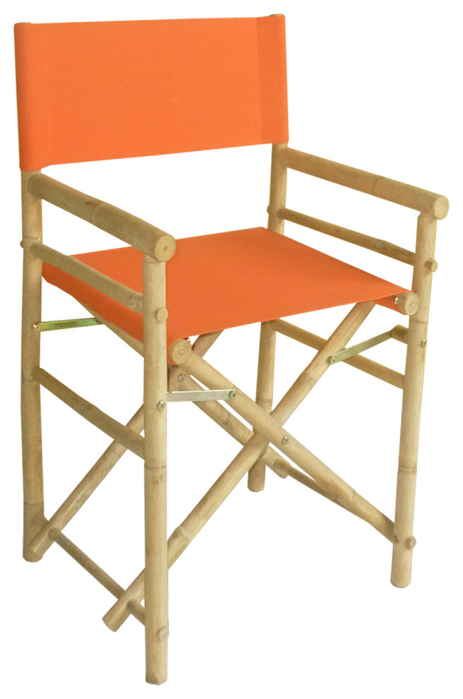 Bamboo Director's Chair, Set of 2 Folding Chairs And Stools by Zero