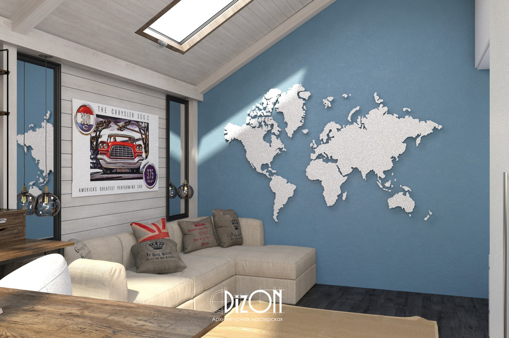 Комната молодого человека на мансарде