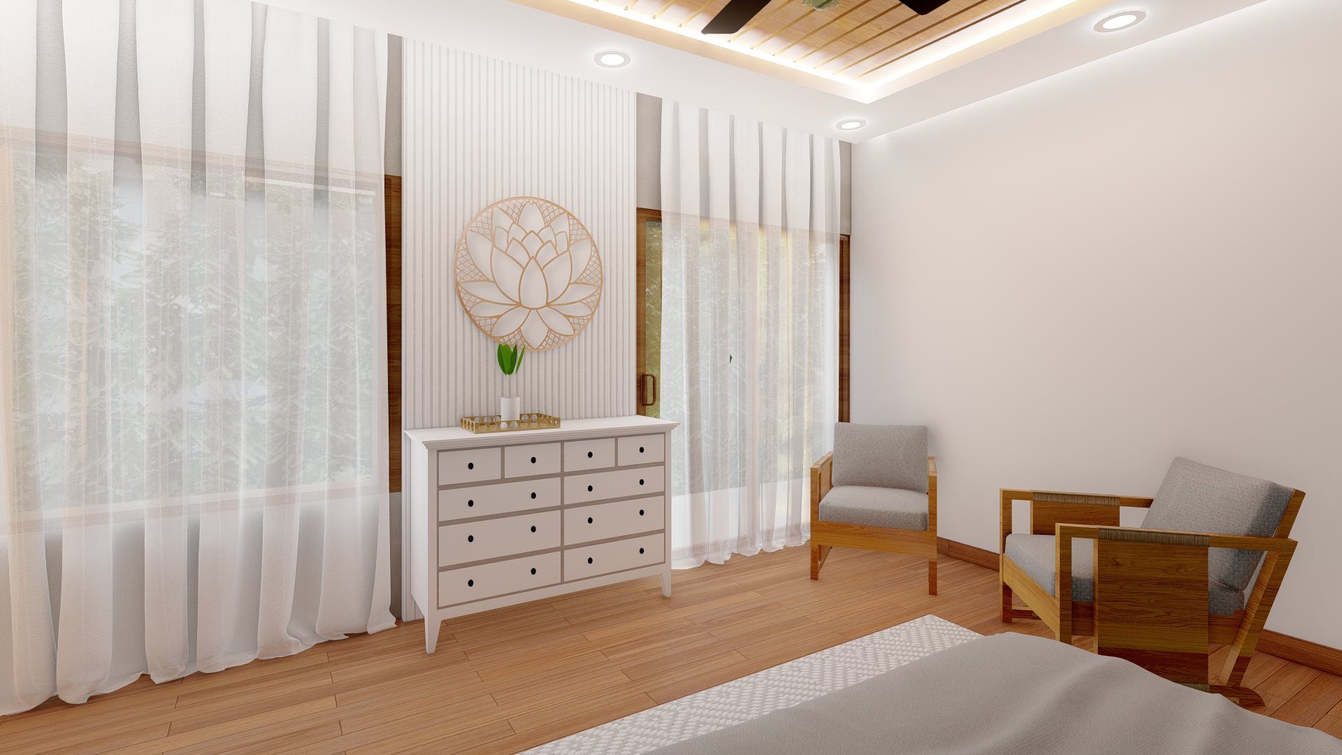 Eclectic Master Bedroom Renovation in Wimbledon
