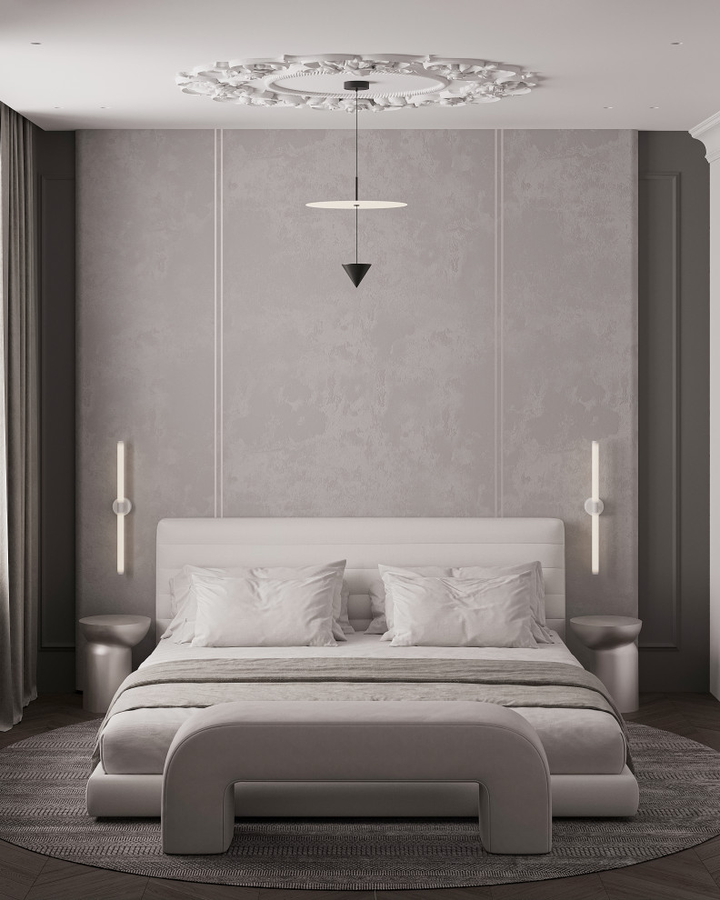 Стильная спальня в нежных оттенках