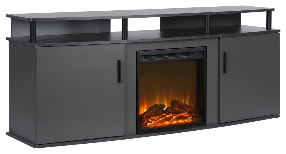 A Design Studio Jonesboro Electric Fireplace, Gray Contemporary