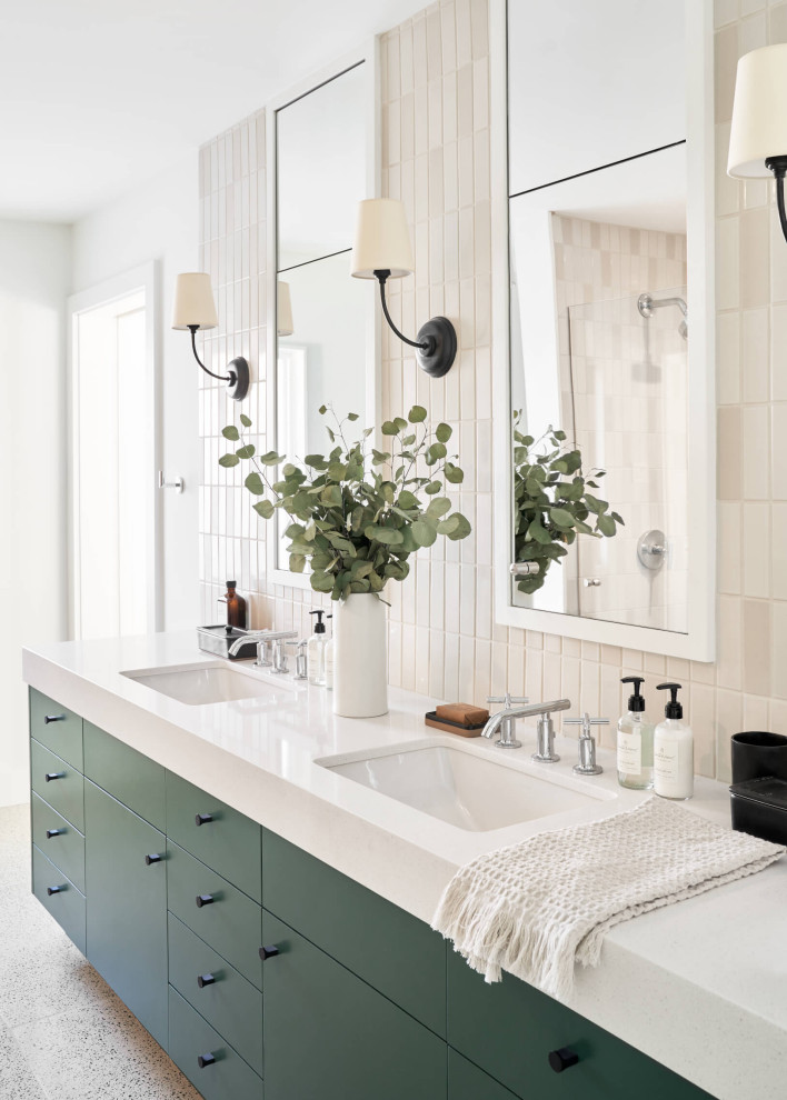 Zilker Park MCM Midcentury Bathroom Austin by Mark Ashby Design