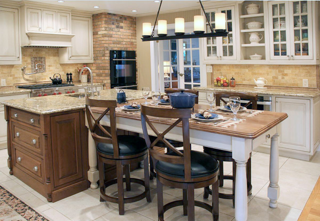 A country kitchen with all the modern conveniences! - Traditional ...
