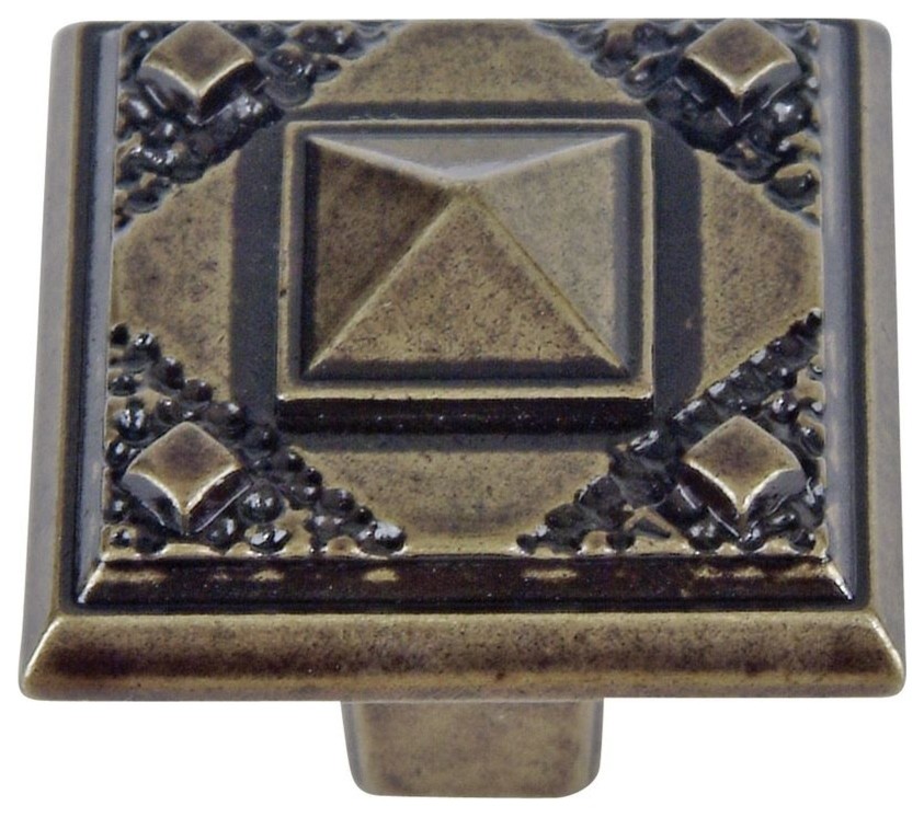 Craftsman Knobs By Atlas Homewares Burnished Bronze Square Cabinet Knob 257-BB