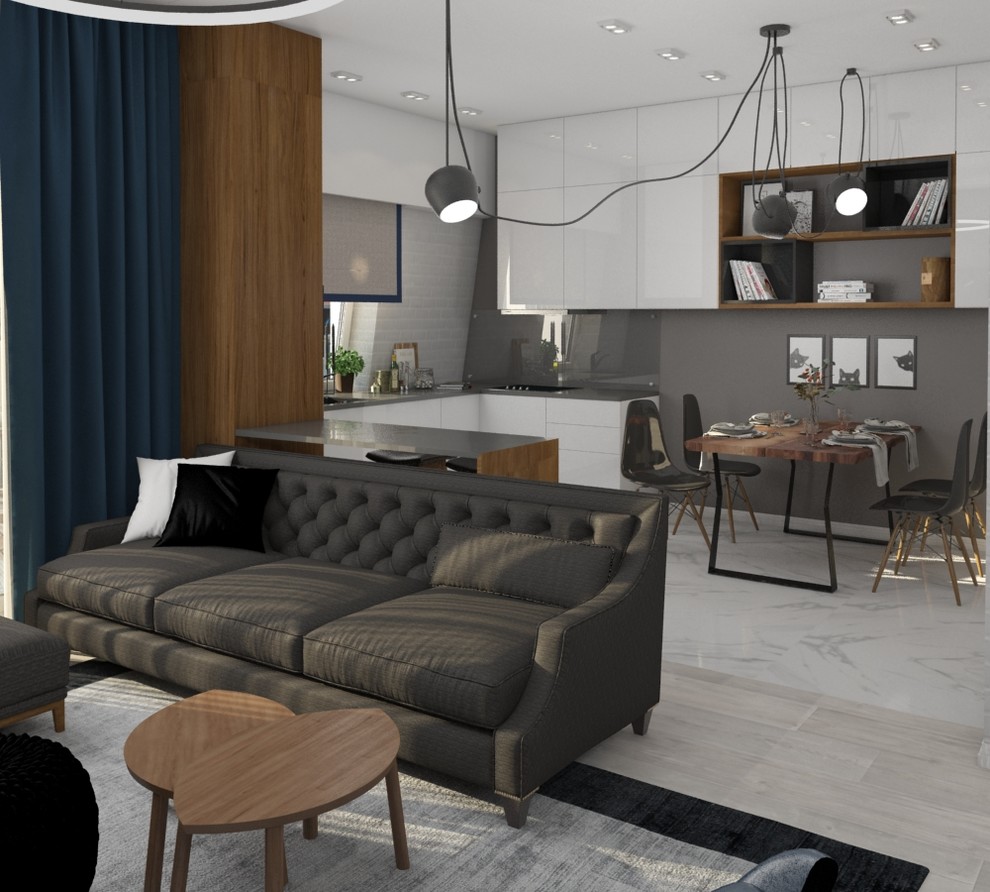 Квартира для молодой семьи в туманном настроении