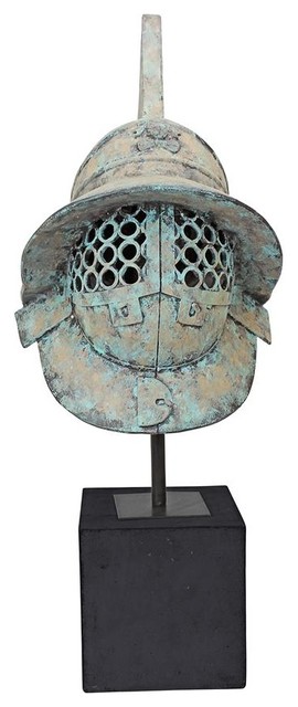 Polish Finish Tabletop Decorative Helmet Mini Roman Gladiator Helmet 