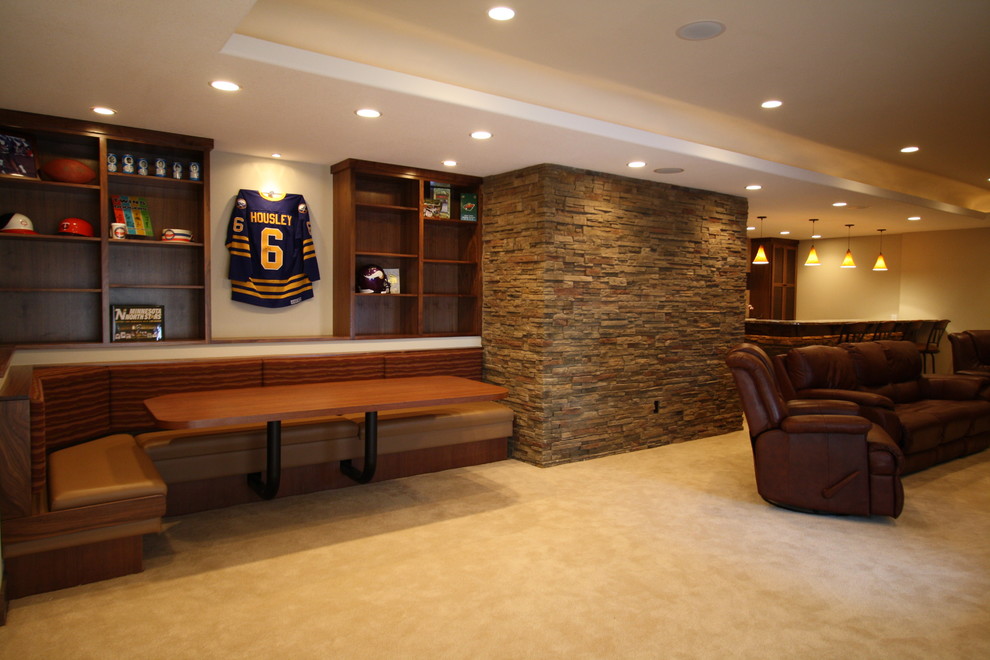 Shoreview Basement Finish - Transitional - Basement ...