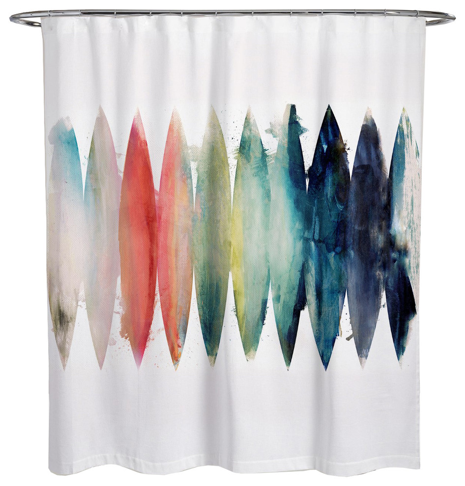 Oliver Gal "Paradise Found Bright" Shower Curtain