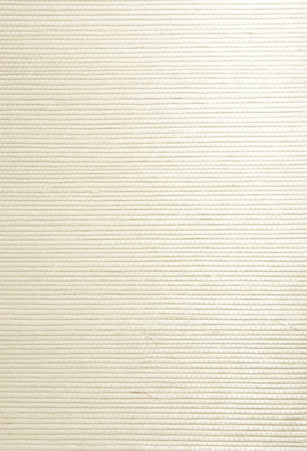 Ping Cream Grasscloth Wallpaper,, Sample