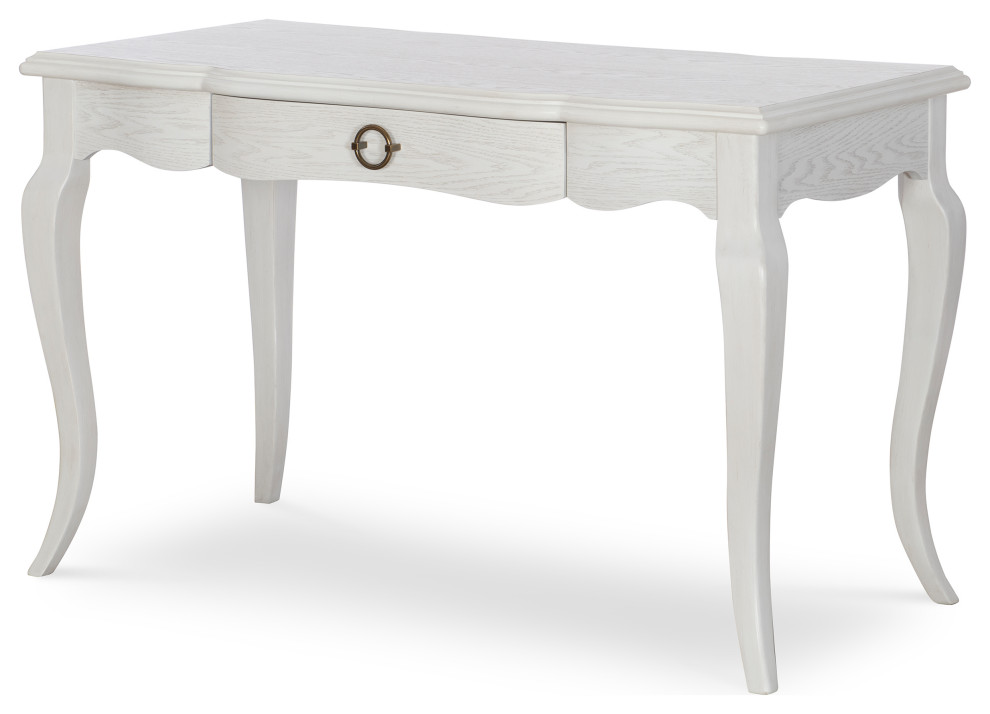 HFO Sawyer 1 Drawer Farmhouse Wood French Country Desk in White