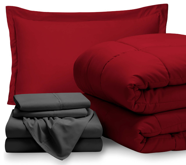 5Piece TwinXL Bed in a Bag Contemporary Comforters And Comforter