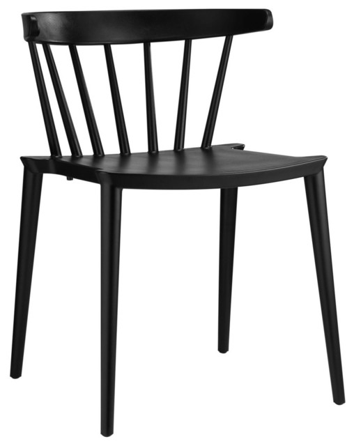 Spindle Dining Side Chair Black