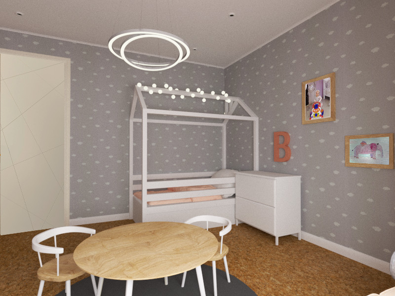 Дизайн 3-х комнатной квартиры в современном стиле для семьи с двумя детьми.