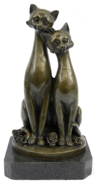 bronze cat figurine