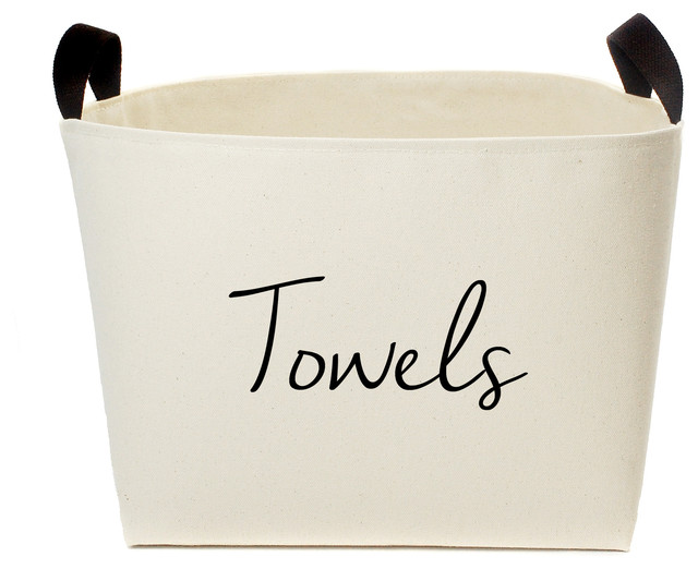 Towels Canvas Storage Bin Industrial Hampers by A Southern Bucket