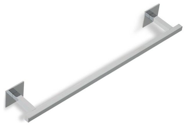 Square Chrome Or Brushed Nickel 18 Towel Bar Contemporary Square Chrome Or Brushed Nickel 18 Towel Bar Polished