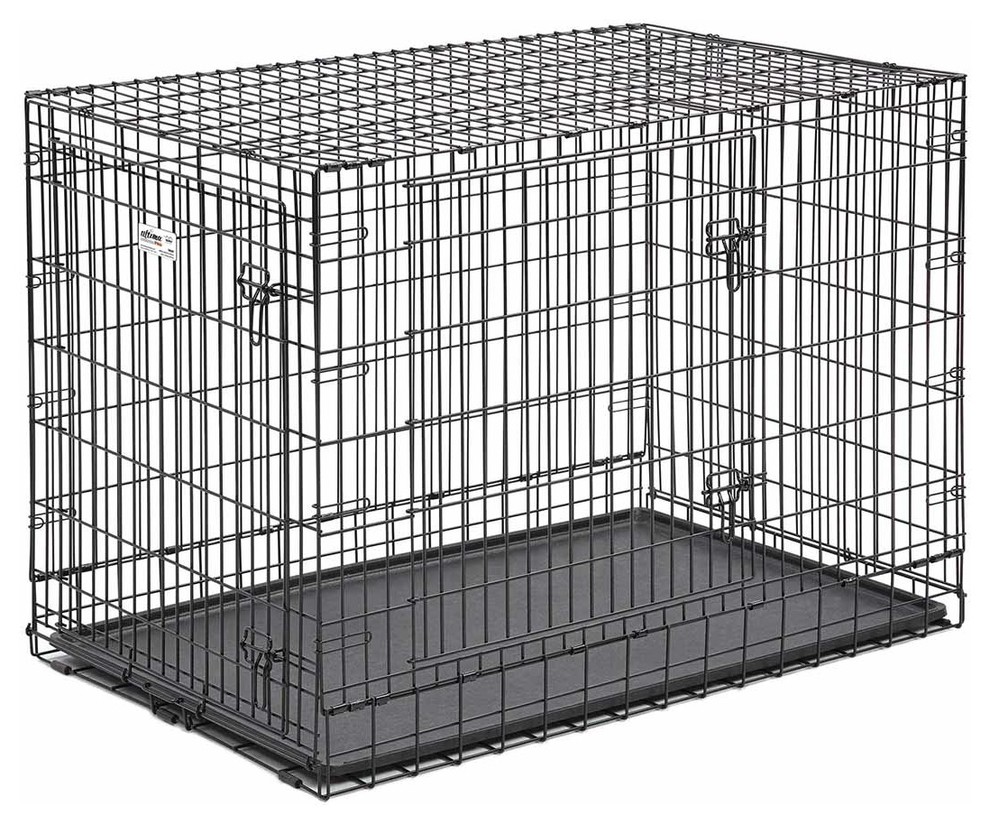Midwest Ultima Pro Double Door Dog Crate, Black, 49"X30"X34.50", 49"x30