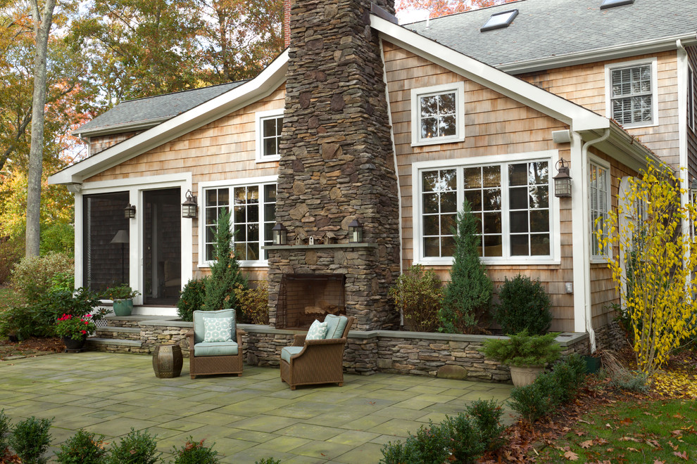 Exterior of New England shingle home