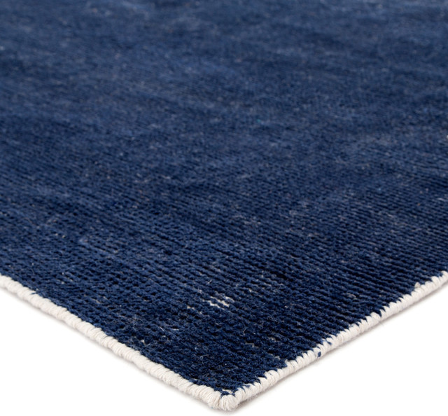 Jaipur Living Limon Indoor Outdoor Solid Blue White Area Rug 5 X8