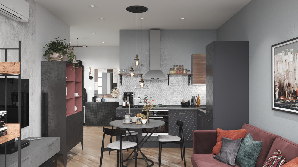 Воображение с этническими мотивами. Проект квартиры 55 м2 в Москве.