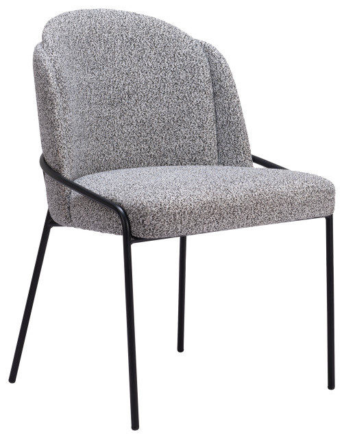 Jambi Dining Chair (Set of 2) Black & White Midcentury Dining