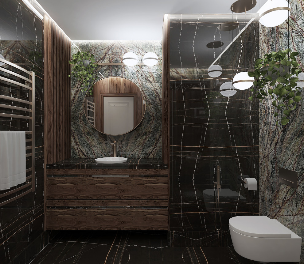 Дизайн интерьера "Мужской санузел в ЖК "Долина Сетунь"