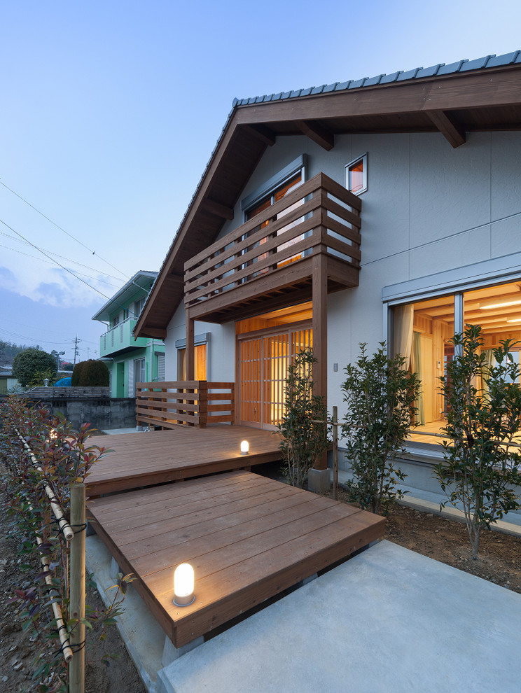 Imagen de terraza de estilo zen de tamaño medio
