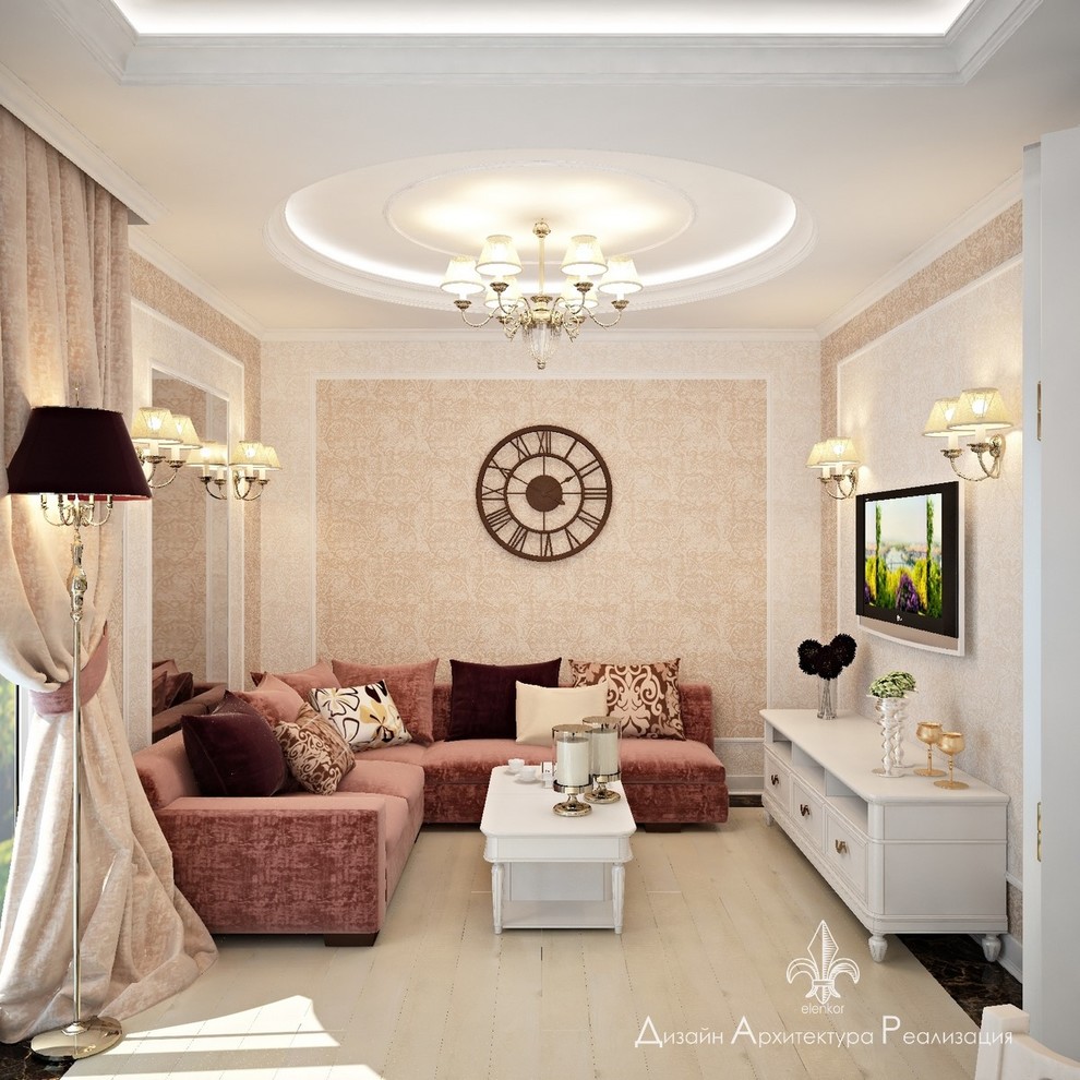 гостиная ДОМ 150 М2 П. ЯБЛОНОВСКИЙ КЛАССИКА