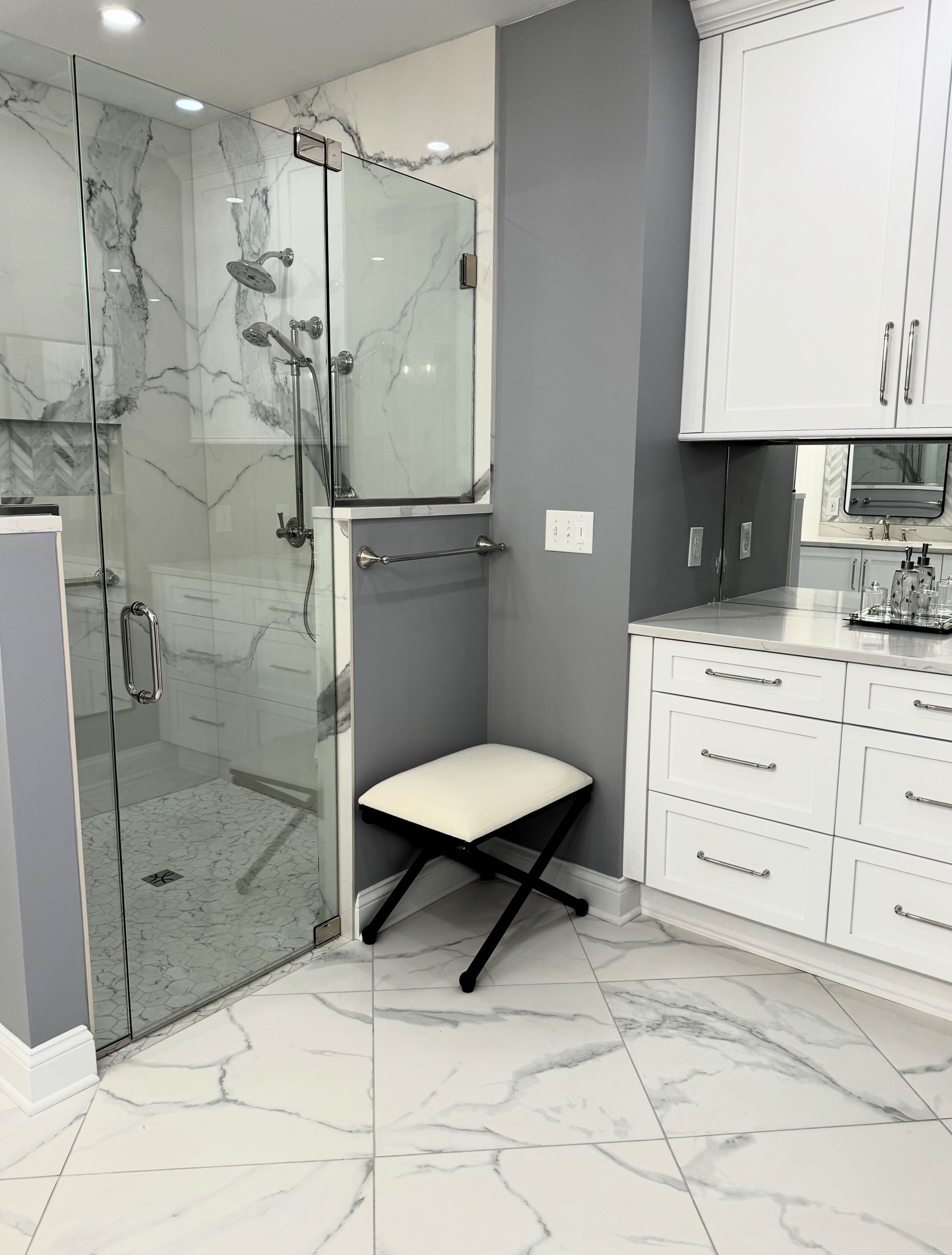 Sophisticated Haven. Primary bathroom renovation