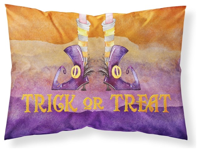 Halloween Trick Witches Feet Fabric Standard Pillowcase