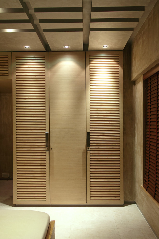 Contemporary storage and wardrobe in Pune.