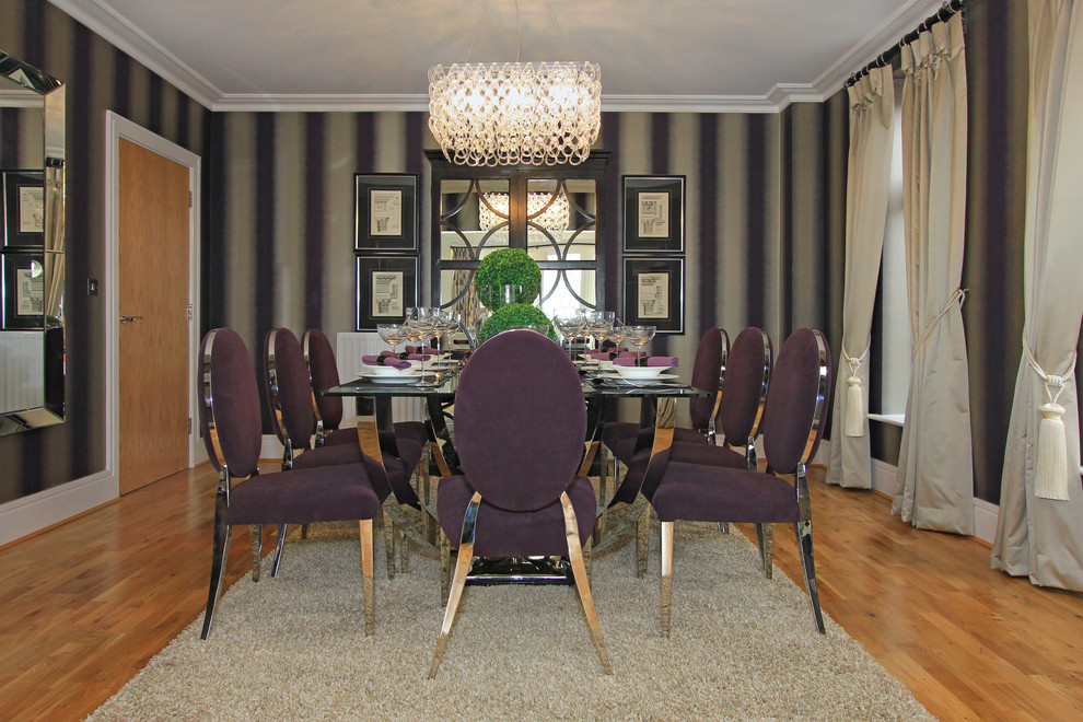 Design ideas for a contemporary dining room in Buckinghamshire.