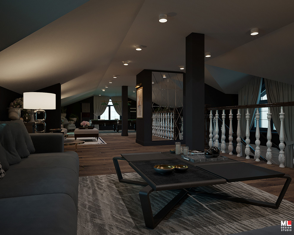 Дизайн интерьера мансарды